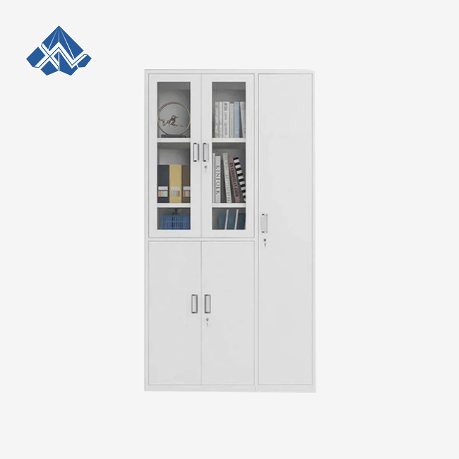Five Door Steel File Cabinet with Glass